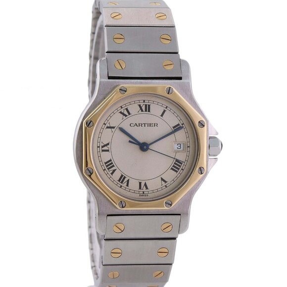 Mint Condition Ladies Cartier 29mm Roman Gold With Box - Picture 3 of 6